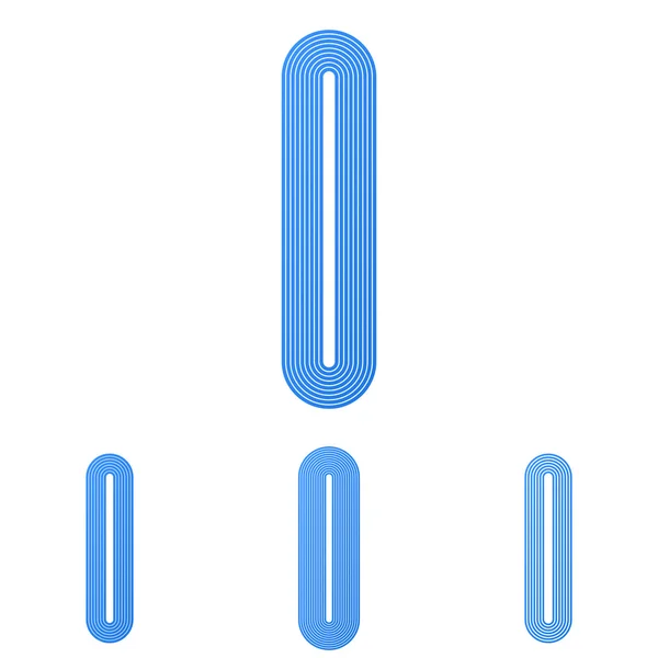 Linha azul i conjunto de design de logotipo — Vetor de Stock