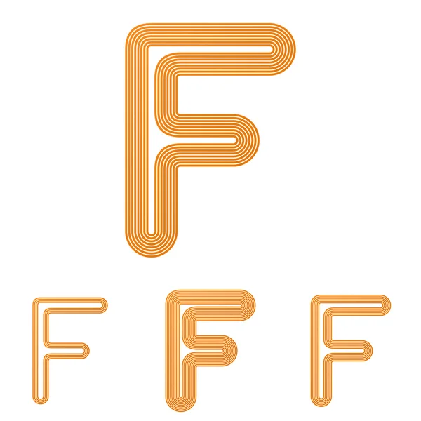 橙色线 f 徽标设计方案集 — 图库矢量图片