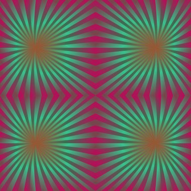 Kesintisiz renkli psychedelic ray desen arka plan