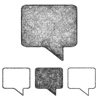 Simge seti bubble - Hat sanatı kroki