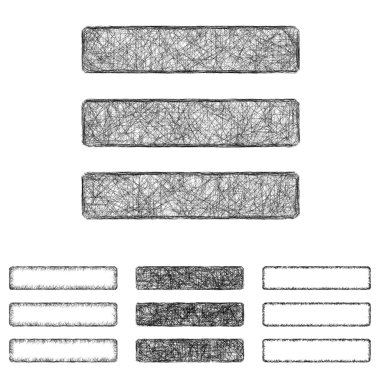 Menü simge seti - kroki Hat sanatı