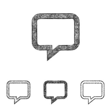 Sohbet Icon set - Hat sanatı kroki