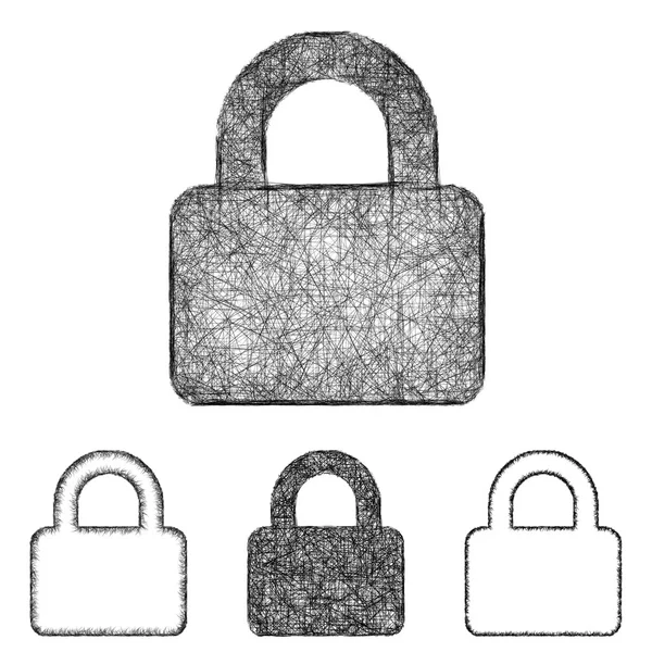 Icon set kilit - Hat sanatı kroki