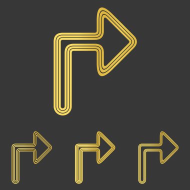 Altın dönün logo tasarım kümesi