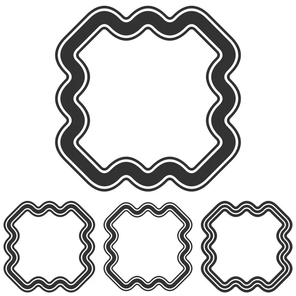 黒ラインのマーケティングのロゴ デザイン セット — ストックベクタ