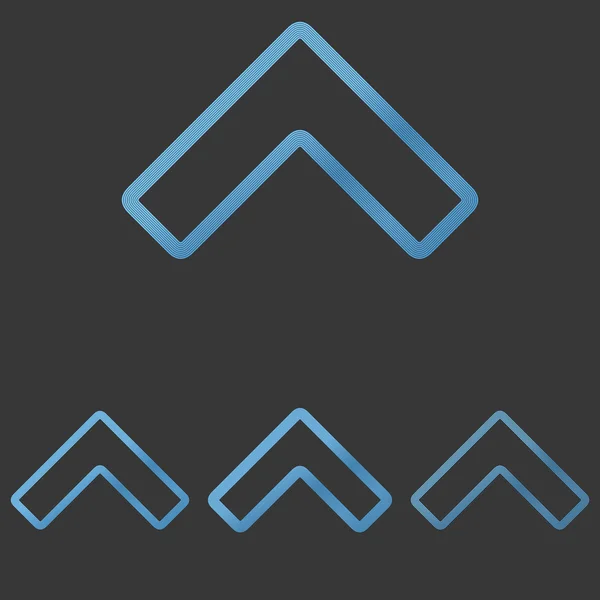 Linha azul conjunto de design de logotipo de seta — Vetor de Stock