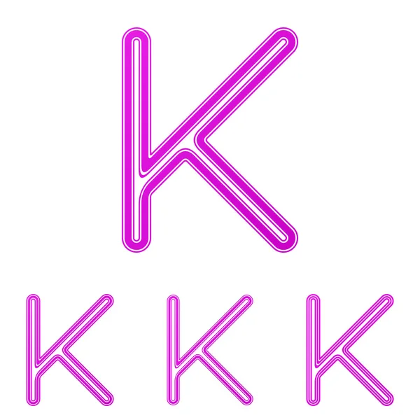 マゼンタの線 k ロゴ デザイン セット — ストックベクタ