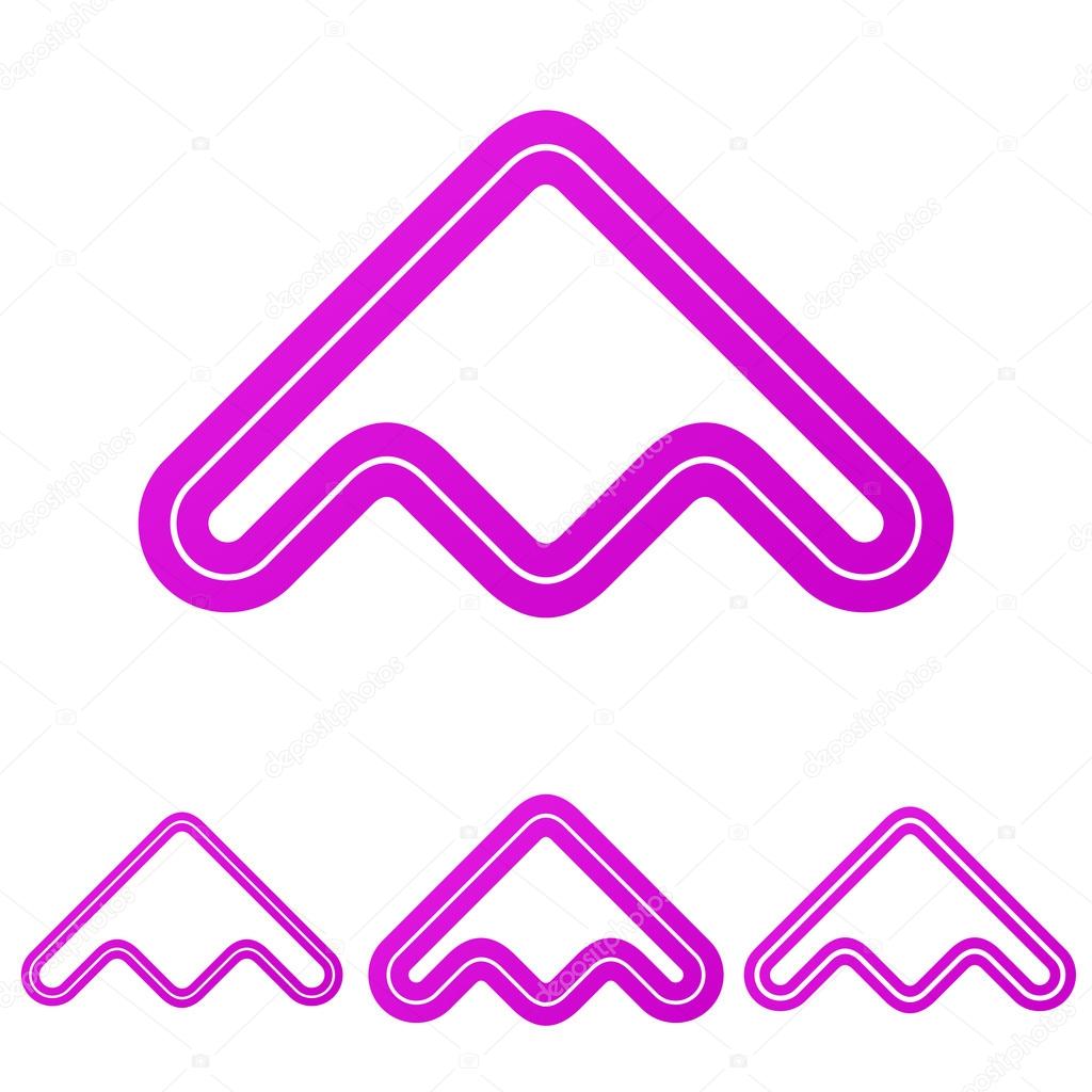 Magenta line product symbol logo design set