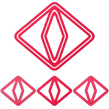 Kızıl kedi göz logo tasarım seti