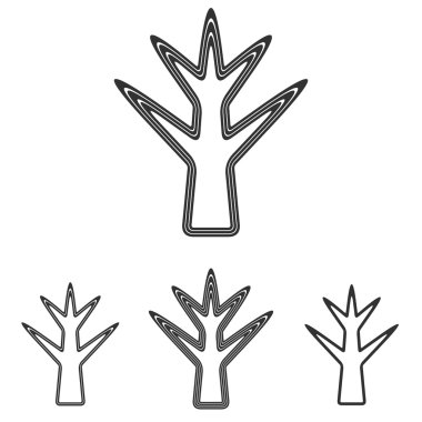 Siyah ölü ağaç logo tasarım kümesi