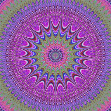 Soyut oryantal fraktal mandala arka plan