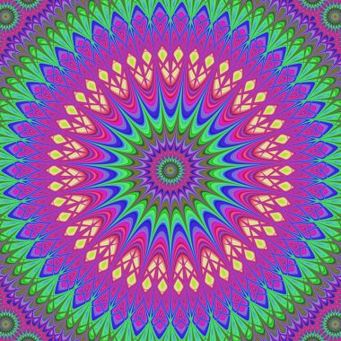 Soyut geometrik oryantal fraktal mandala arka plan