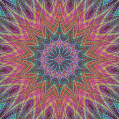 Soyut yıldız fraktal tasarım parlayan