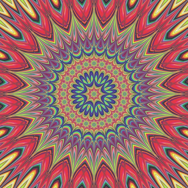 Flamme Mandala fraktalen Design Hintergrund — Stockvektor
