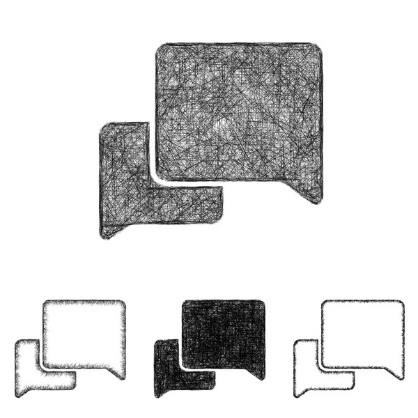 Набор иконок для разговора - рисование эскизов — стоковый вектор