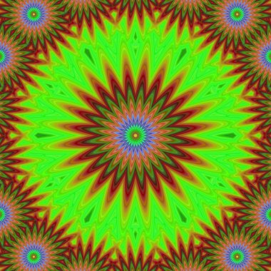 Çiçek fraktal mandala tasarım arka plan