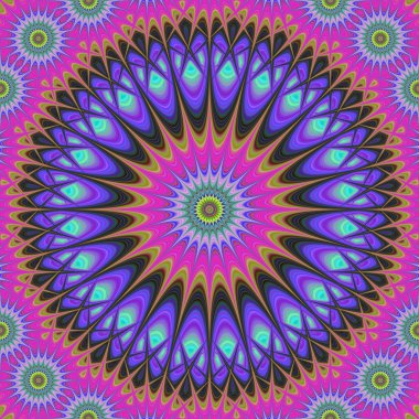 Soyut oryantal star fraktal tasarım arka plan vektör