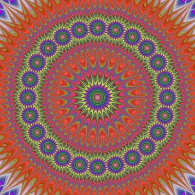 Oryantal yıldız mandala fraktal tasarlamak