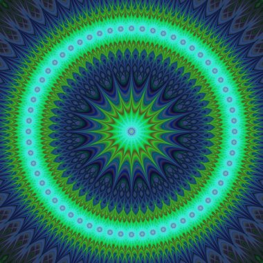 Soğuk kış yıldız fraktal mandala tasarım