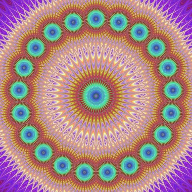 Oryantal yıldız mandala fraktal tasarlamak