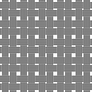 Sorunsuz siyah beyaz örgü desen