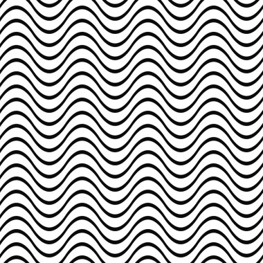 Siyah beyaz dalga paterni yinelenen