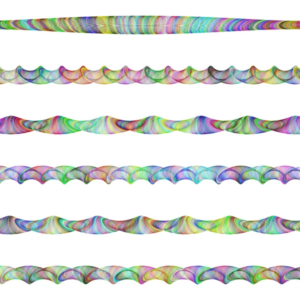 Ensemble décoratif coloré de conception de séparateur de ligne — Image vectorielle