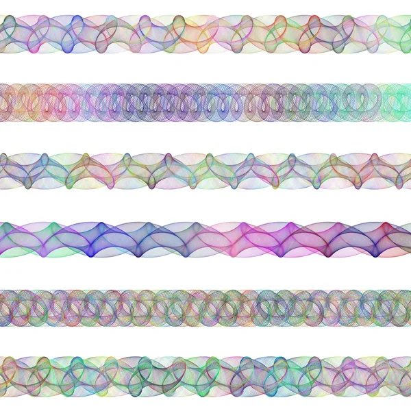 Couleur numérique page design diviseur ligne ensemble — Image vectorielle