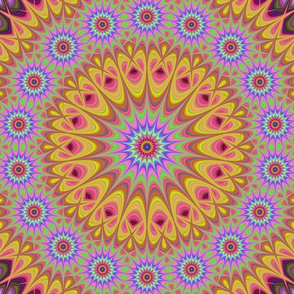 Abstrakte orientalische Sterne Mandala fraktalen Hintergrund — Stockvektor