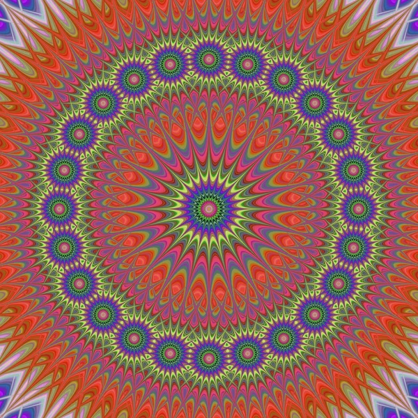 Abstracte Oosterse sterren mandala fractal ontwerp — Stockvector