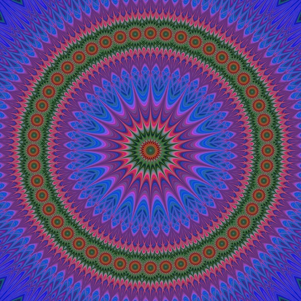 Abstracte Oosterse sterren mandala fractal kunst — Stockvector