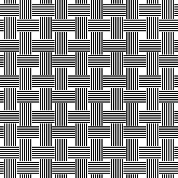 Seamless black and white weave pattern — Stock Vector
