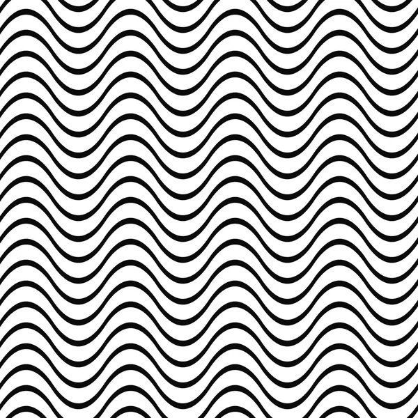 Repeating black white wave pattern — Stock Vector