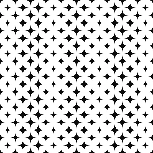 Seamless black and white star pattern — Stock Vector