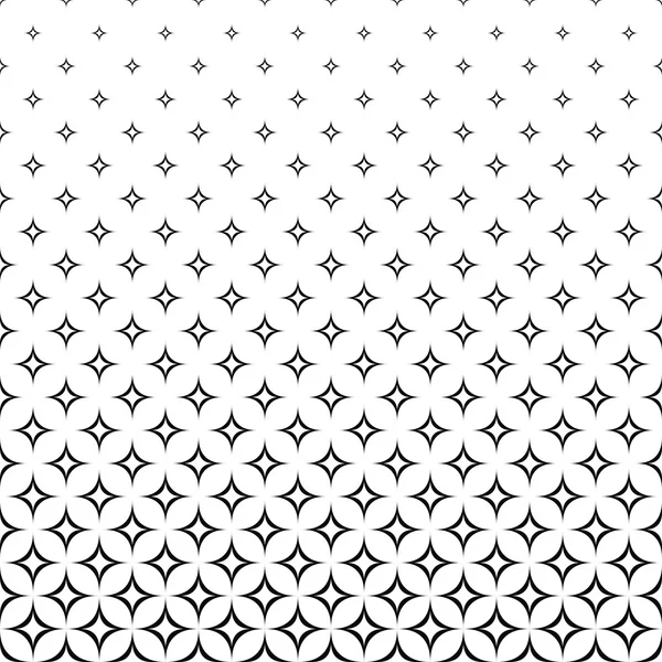 Seamless black and white star pattern — Stock Vector