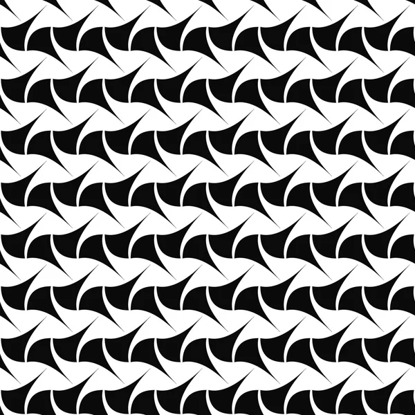 Seamless monochrome curved shape pattern — Stock Vector