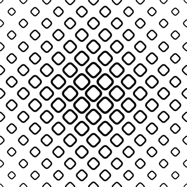 Naadloze monochroom afgerond vierkant patroon — Stockvector