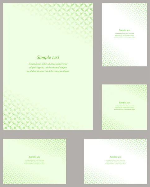 Modèle de conception de coin de page verte — Image vectorielle