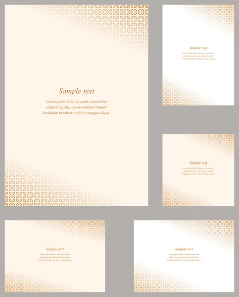 Orange page corner design template set — Stock Vector