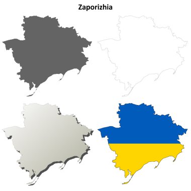 Zaporizhia boş anahat harita seti