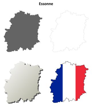 Essonne, Ile-de-France anahat harita seti