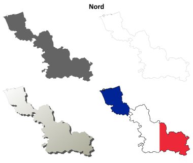 Nord, Nord-Pas-de-Calais anahat harita seti