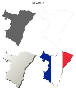 Bas-Rhin, Alsace anahat harita seti