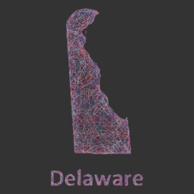 Delaware çizgi sanat Haritası