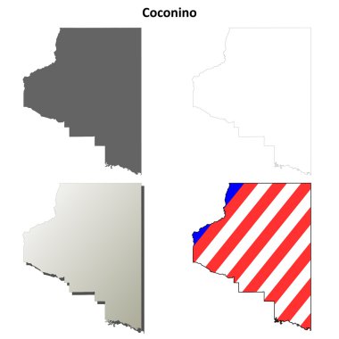 Coconino County, Arizona anahat harita seti