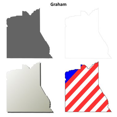 Graham ilçe, Arizona anahat harita seti