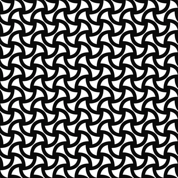Monochrome seamless curved shape pattern — Stock Vector