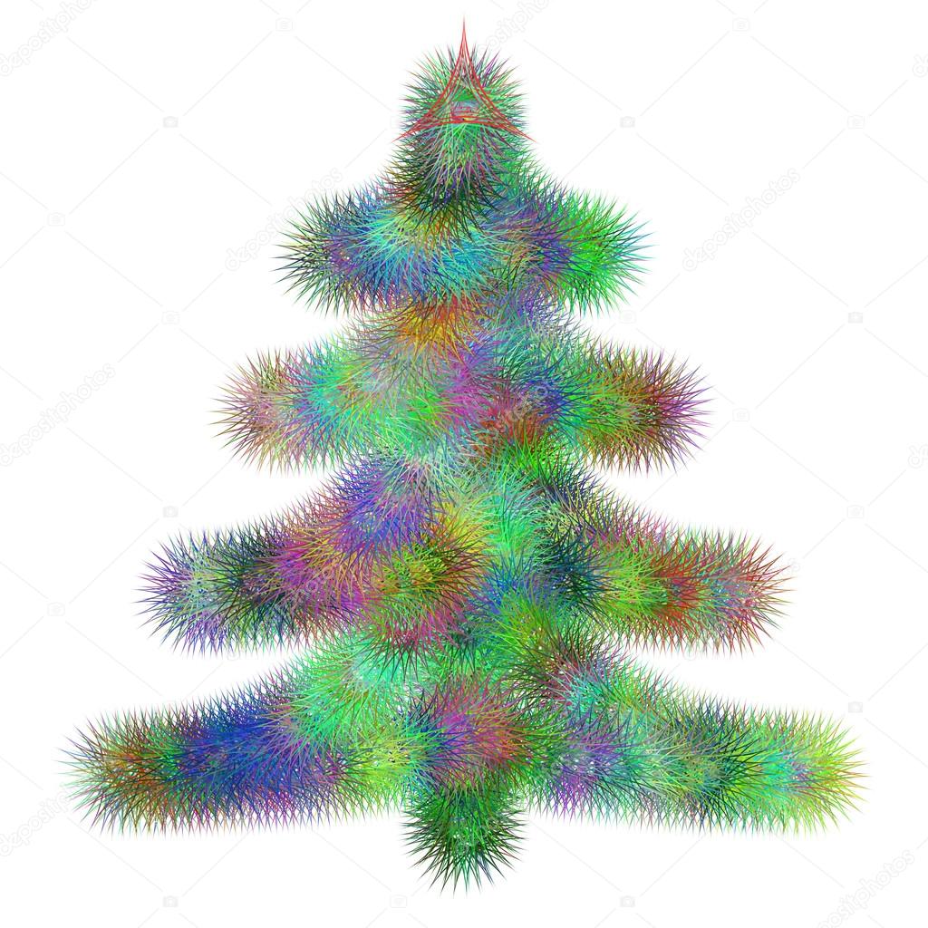 Disegno Albero Di Natale Stilizzato Astratto Di Frattalo