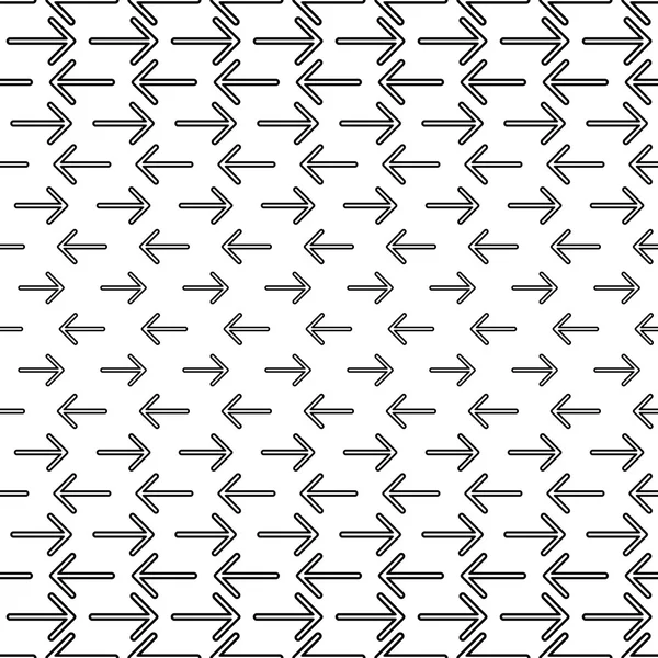 Black white seamless arrow pattern — Stock Vector