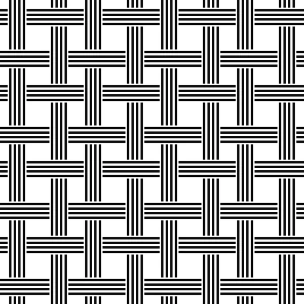 Repeating black and white weave pattern — Stock Vector